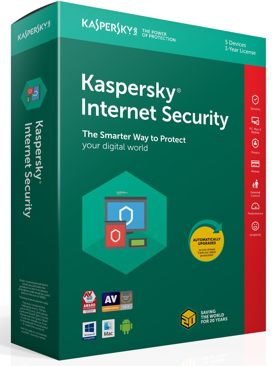 Kaspersky Internet Security 1 User 1 Year Antivirus